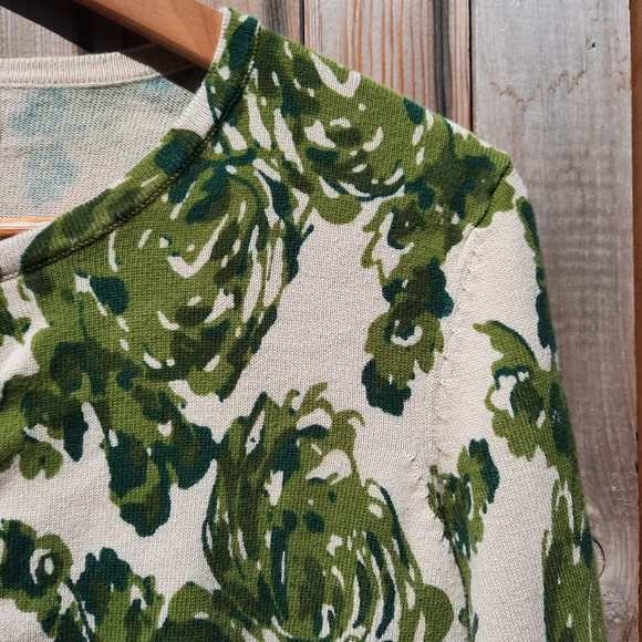 Van Heusen Green Floral Abstract Cardigan - Picture 2 of 5